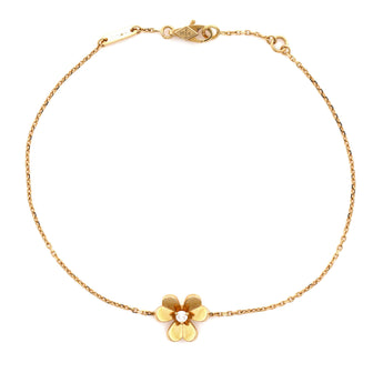 Van Cleef & Arpels Frivole Bracelet 18K Yellow Gold with Diamond Mini