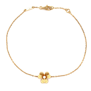 Van Cleef & Arpels Frivole Bracelet 18K Yellow Gold with Diamond Mini
