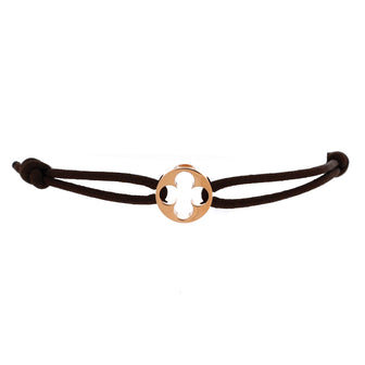 Louis Vuitton Empreinte Bracelet Silk Cord with 18K Rose Gold