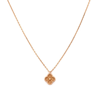 Van Cleef & Arpels Sweet Alhambra Pendant Necklace 18K Rose Gold