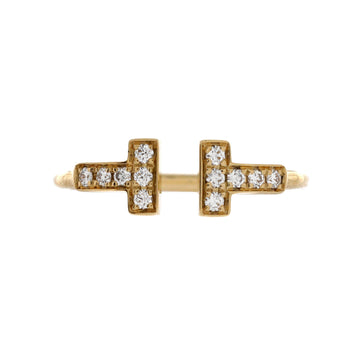 Tiffany & Co. T Wire Ring 18K Yellow Gold with Diamonds