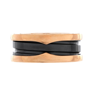 Bvlgari B.Zero1 Two Band Ring 18K Rose Gold and Ceramic