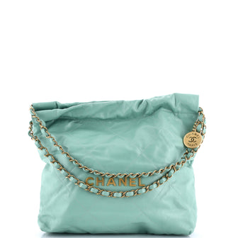 Chanel 22 Chain Hobo Quilted Calfskin Small