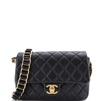 Chanel Chain Soul Flap Bag Quilted Caviar Medium