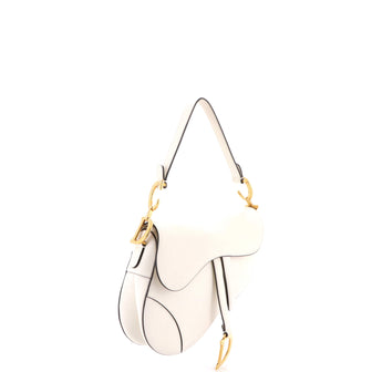 Christian Dior Saddle Handbag Leather Medium