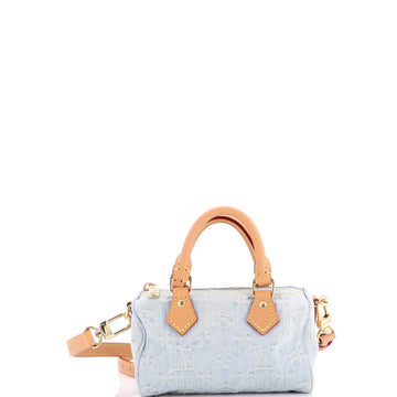 Louis Vuitton Speedy Bandouliere NM Bag Monogram Denim Sky Nano
