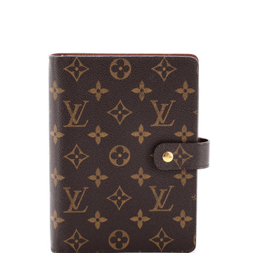 Louis Vuitton Ring Agenda Cover Monogram Canvas MM