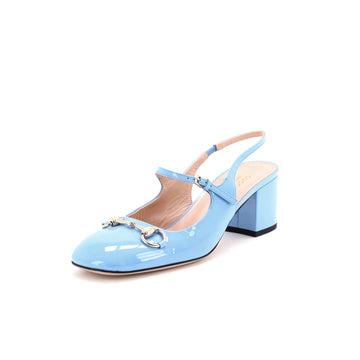 Gucci Women's Horsebit Mary Jane Slingback Pumps Patent