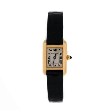 Cartier Tank Louis de Cartier Quartz Watch Yellow Gold and Alligator 16