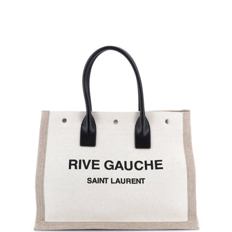 Saint Laurent Rive Gauche Shopper Tote Canvas Small