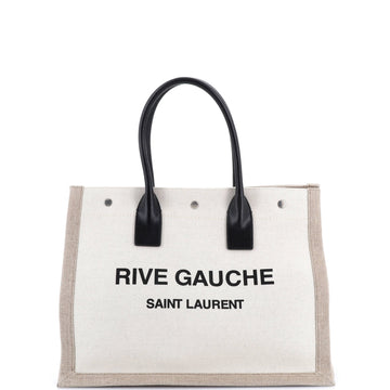 Saint Laurent Rive Gauche Shopper Tote Canvas Small