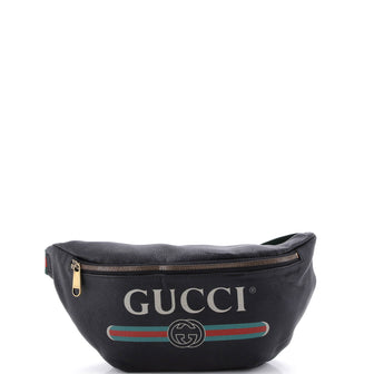 Gucci Logo Belt Bag Printed Leather Medium