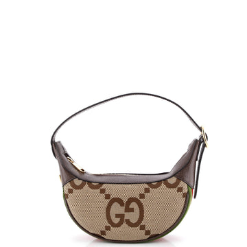 Gucci Ophidia Half Moon Bag Jumbo GG Canvas Mini