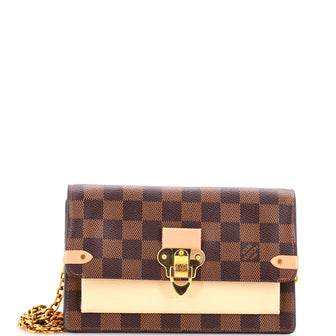 Louis Vuitton Vavin Chain Wallet NM Damier with Leather