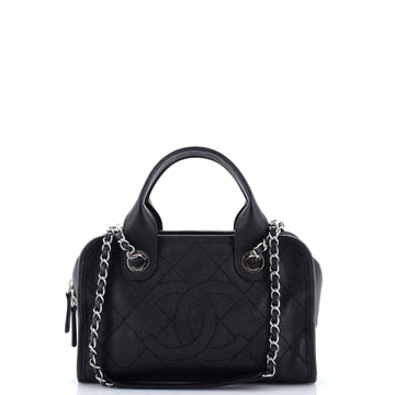Chanel Deauville Bowling Bag Quilted Caviar Small