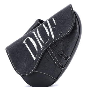 Christian Dior Shawn Stussy Saddle Crossbody Bag Printed Leather