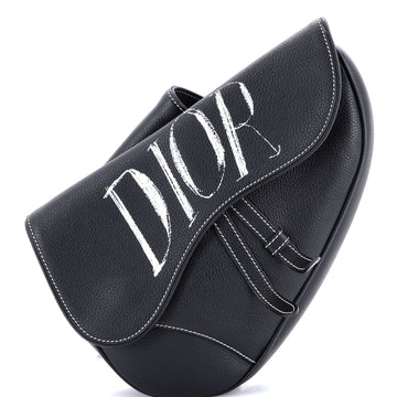 Christian Dior Shawn Stussy Saddle Crossbody Bag Printed Leather