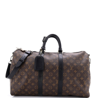 Louis Vuitton Keepall Bandouliere Bag Macassar Monogram Canvas 45