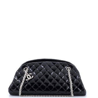 Chanel Just Mademoiselle Bag Quilted Patent Medium