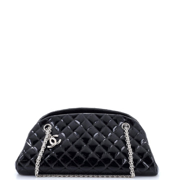 Chanel Just Mademoiselle Bag Quilted Patent Medium