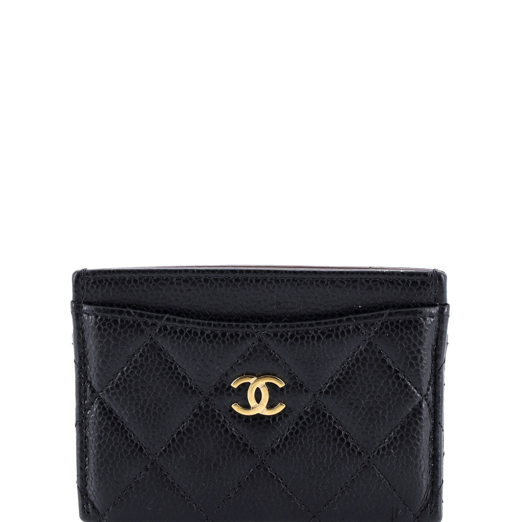 Classic Card Holder Quilted Caviar