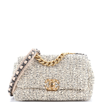 Chanel 19 Flap Bag Quilted Tweed Medium