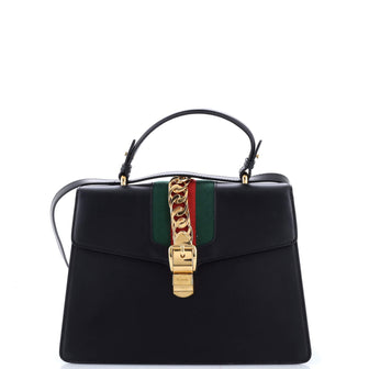 Gucci Sylvie Top Handle Bag Leather Medium