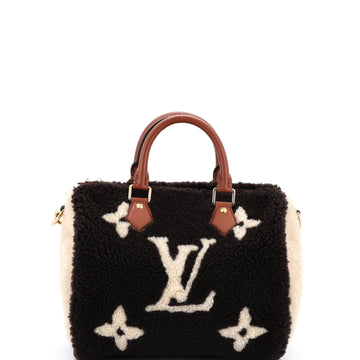 Louis Vuitton Speedy Bandouliere Bag Monogram Giant Teddy Fleece 25