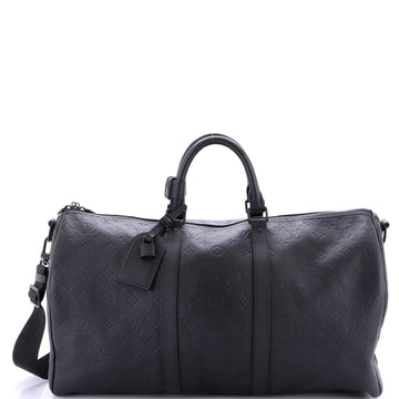 Louis Vuitton Keepall Bandouliere Bag Monogram Shadow Leather 50