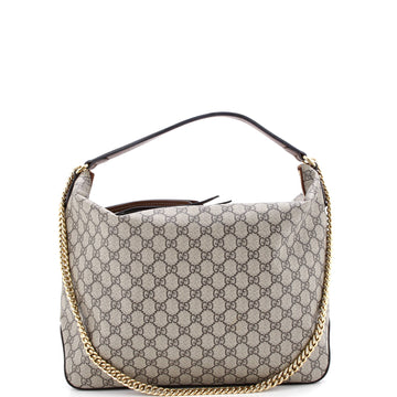Gucci Chain Hobo GG Coated Canvas Large