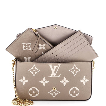 Louis Vuitton Felicie Pochette Bicolor Monogram Empreinte Giant