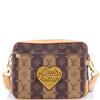 Louis Vuitton Nigo Trio Messenger Bag Limited Edition Stripes Monogram Canvas