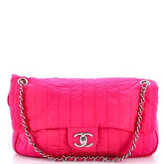 Chanel Soft Shell Flap Bag Vertical Quilted Nylon Jumbo