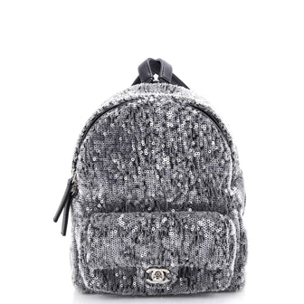 Chanel Waterfall Backpack Sequins with Leather Mini