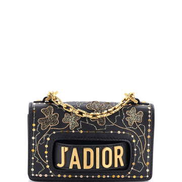 Christian Dior J'Adior Flap Bag Embellished Leather Mini