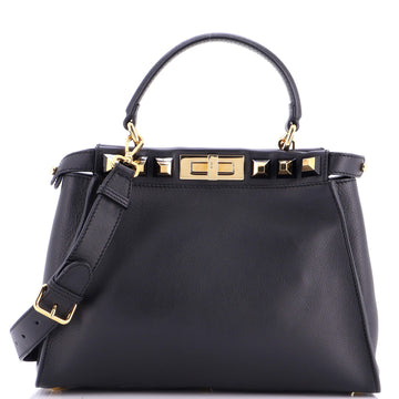 Fendi Peekaboo Bag Leather with Studded Detail Regular