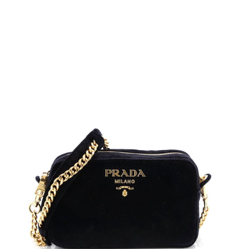 Prada Zip Crossbody Bag Velvet Small