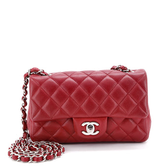 Chanel Classic Single Flap Bag Quilted Caviar Mini