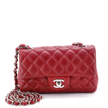 Chanel Classic Single Flap Bag Quilted Caviar Mini