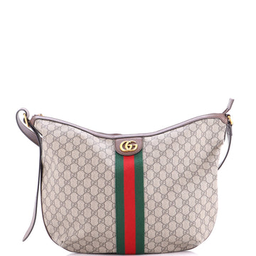 Gucci Ophidia Half Moon Hobo GG Coated Canvas Large