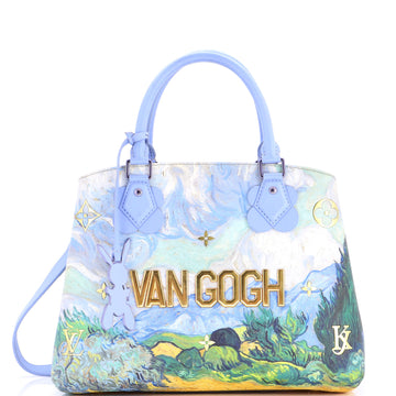Louis Vuitton Montaigne Handbag Limited Edition Jeff Koons Van Gogh Print Canvas MM