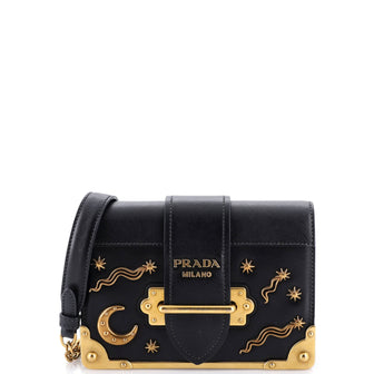 Prada Cahier Crossbody Bag Embellished Leather Small