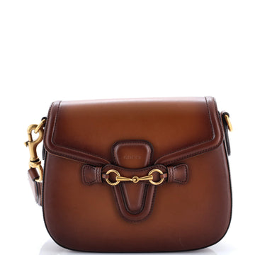 Gucci Lady Web Shoulder Bag Leather Medium