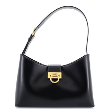 Salvatore Ferragamo Trifolio Shoulder Bag Leather East West