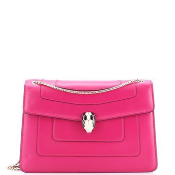Bvlgari Serpenti Forever Square Shoulder Bag Leather Medium