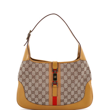 Gucci Web Jackie O Hobo GG Canvas Medium