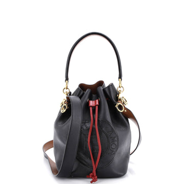 Fendi Mon Tresor Bucket Bag Perforated Leather Small