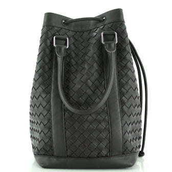 Bottega Veneta Drawstring Shoulder Bucket Backpack Intrecciato Nappa