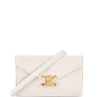 Celine Margo Triomphe Wallet on Chain Leather