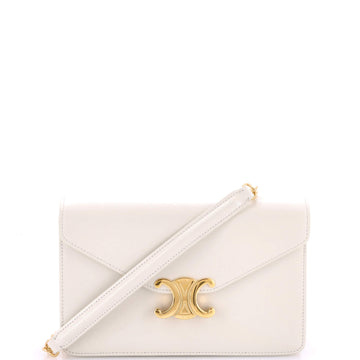 Celine Margo Triomphe Wallet on Chain Leather